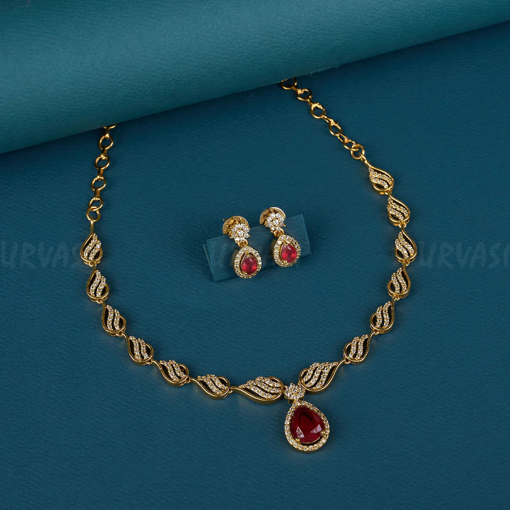 Victorian Style AD Stone Necklace