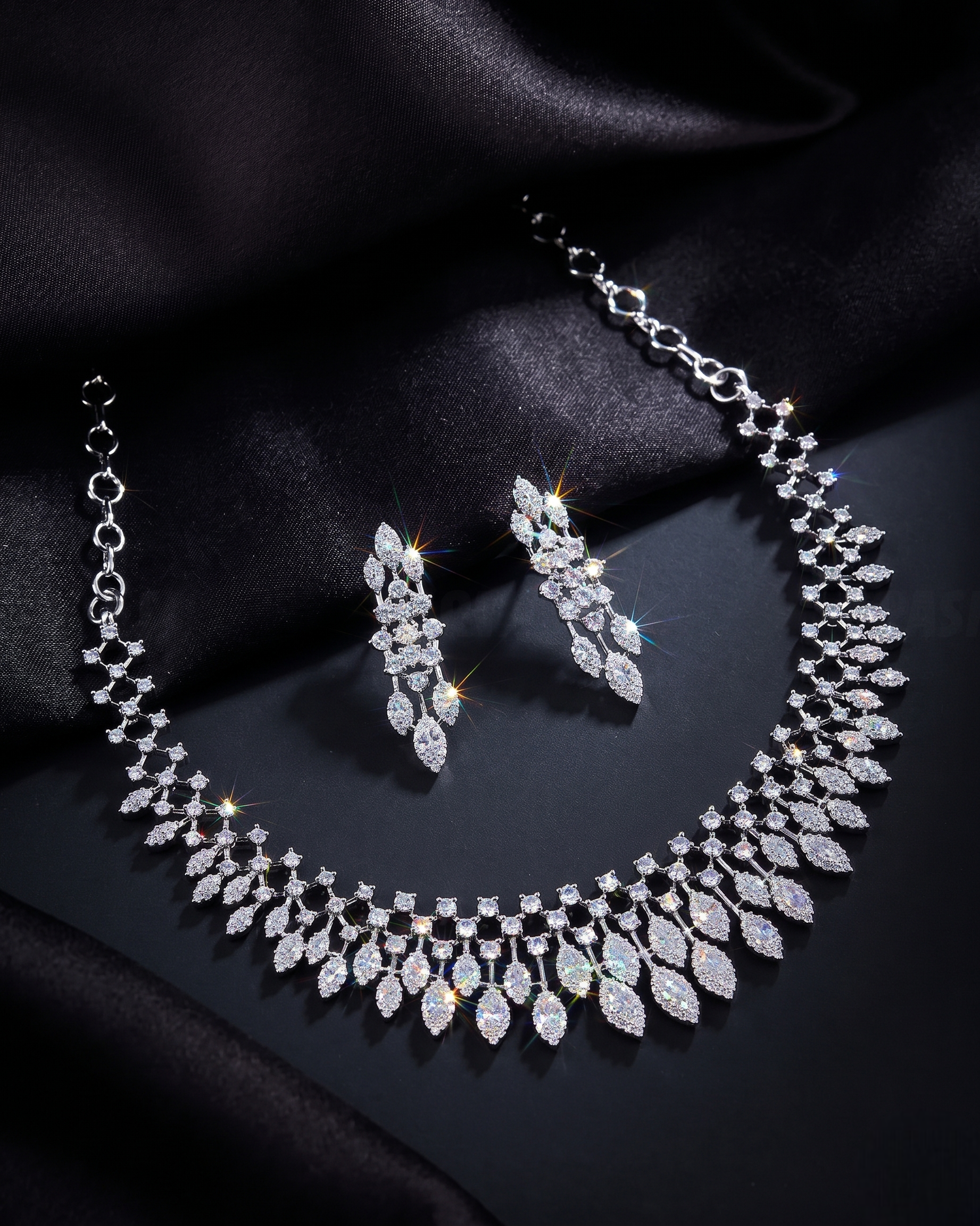 Victorian Style AD Stone Necklace 455